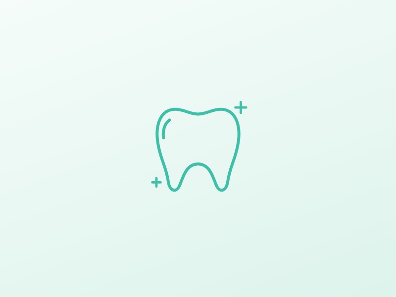 Tooth icon illustrating infant oral health and a baby’s first tooth