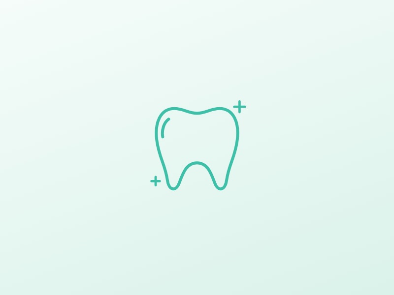 Tooth icon illustrating nitrous oxide, or laughing gas, for children